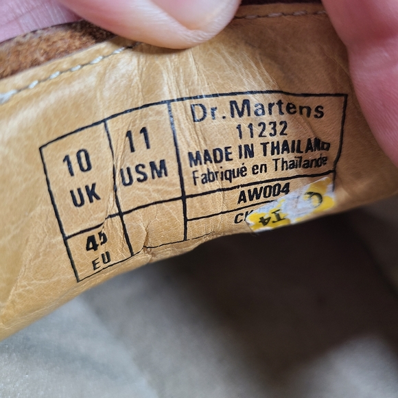 Dr. Martens 11232 Split Front Casual 3-Eyelet Oxford Shoes Brown Men's Size 11 - Picture 9 of 10